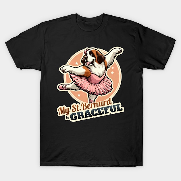 Ballet St. Bernard T-Shirt by k9-tee